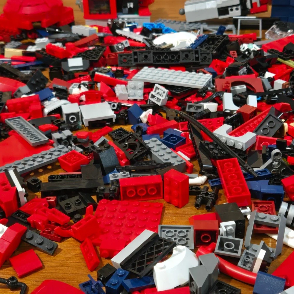 LEGO Bulk Lot 7lb Marvel Transformers Optimus Prime Spider-Man Mixed Bricks